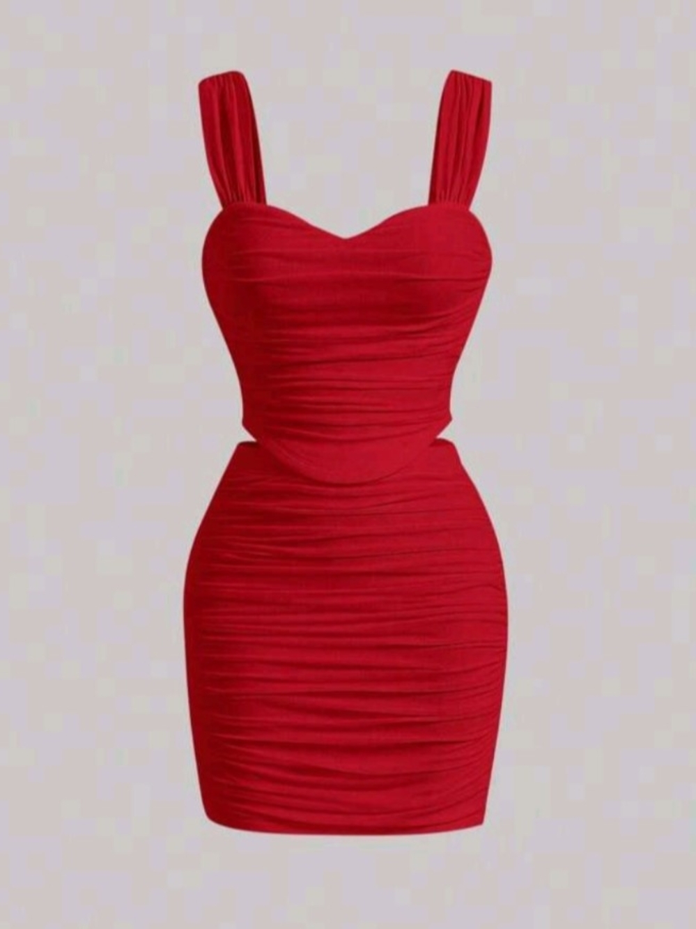 SHEIN Red Skirt Set